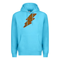 Ocean Blue Western Cactus Lightning Orange Background Premium Hoodie - Bettercallsaul