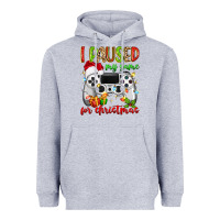 Heather Grey i paused my game for christmas Heavyweight Hoodie - MaliasSmallBusiness