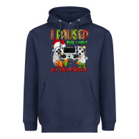 Navy i paused my game for christmas Heavyweight Hoodie - MaliasSmallBusiness