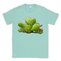 Seafoam Desert Prickly Pear Cactus Classic Tee - LillyAllenDesigns