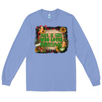 Colony Blue just a girl who loves christmas Long Sleeve Tee - AdoDesignShop