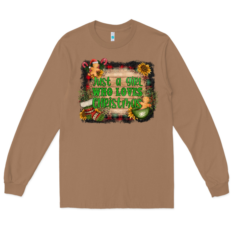 Just A Girl Who Loves Christmas Long Sleeve Tee by AdoDesignShop | Teevron