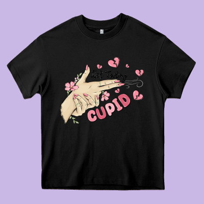 Not Today Cupid Heavy Core Tee Designed By Maliassmallbusiness