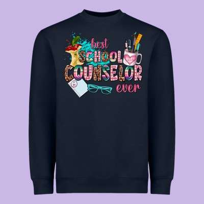 Best School Counselor Ever Heavyweight Sweatshirt Designed By Adodesignshop