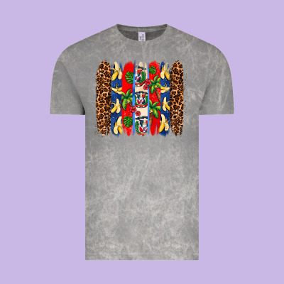 Dominican Republic Brushstrokes Vintage Tee Designed By Adodesignshop
