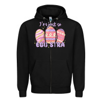 Black i'm just so egg stra Zipper Hoodie - MaliasSmallBusiness