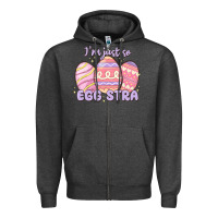 Charcoal Heather i'm just so egg stra Zipper Hoodie - MaliasSmallBusiness