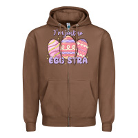 Chestnut i'm just so egg stra Zipper Hoodie - MaliasSmallBusiness