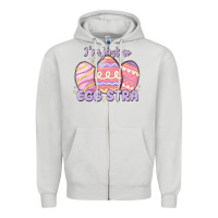 Dove Grey i'm just so egg stra Zipper Hoodie - MaliasSmallBusiness