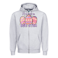 Heather Grey i'm just so egg stra Zipper Hoodie - MaliasSmallBusiness