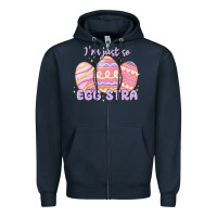 Navy i'm just so egg stra Zipper Hoodie - MaliasSmallBusiness