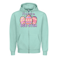 Seafoam i'm just so egg stra Zipper Hoodie - MaliasSmallBusiness