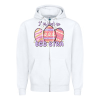 White i'm just so egg stra Zipper Hoodie - MaliasSmallBusiness