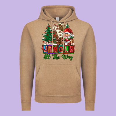 Jingle All The Way Vintage Hoodie Designed By Fadigitalartstudio