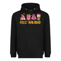 Black feliz navidad Heavyweight Hoodie - MaliasSmallBusiness