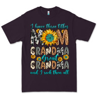 Plum i have three tittles mom grandma great grandma Premium Tee - Zillion Design Studio