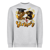 Heather Grey 23 senıor wıth champagne Heavyweight Sweatshirt - AdoDesignShop