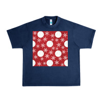 Navy christmas snow flakes seamless pattern Urban Heavy Tee - BundleAndBundleShop