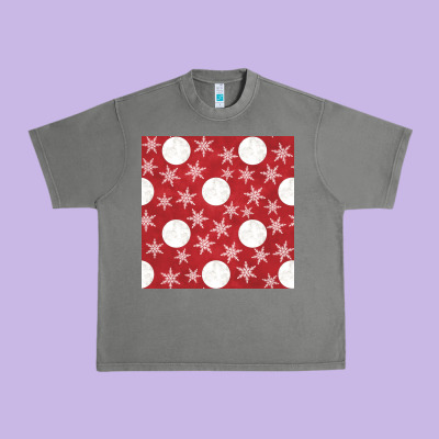 Christmas Snow Flakes Seamless Pattern Urban Heavy Tee Designed By Bundleandbundleshop