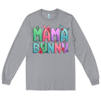 Heather Grey easter floral mama bunny Long Sleeve Tee - Artiststas