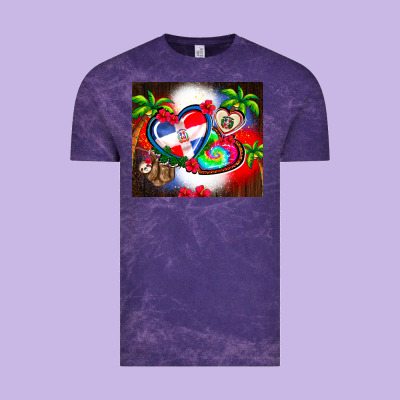 Dominican Republic  Leopard Vintage Tee Designed By Adodesignshop
