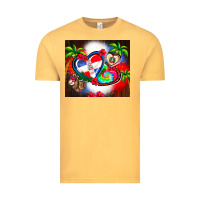 Vintage Mustard dominican republic  leopard Vintage Tee - AdoDesignShop
