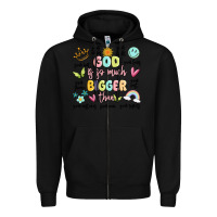 Black god is so much bigger than malia Zipper Hoodie - MaliasSmallBusiness