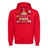 Red god is so much bigger than malia Zipper Hoodie - MaliasSmallBusiness