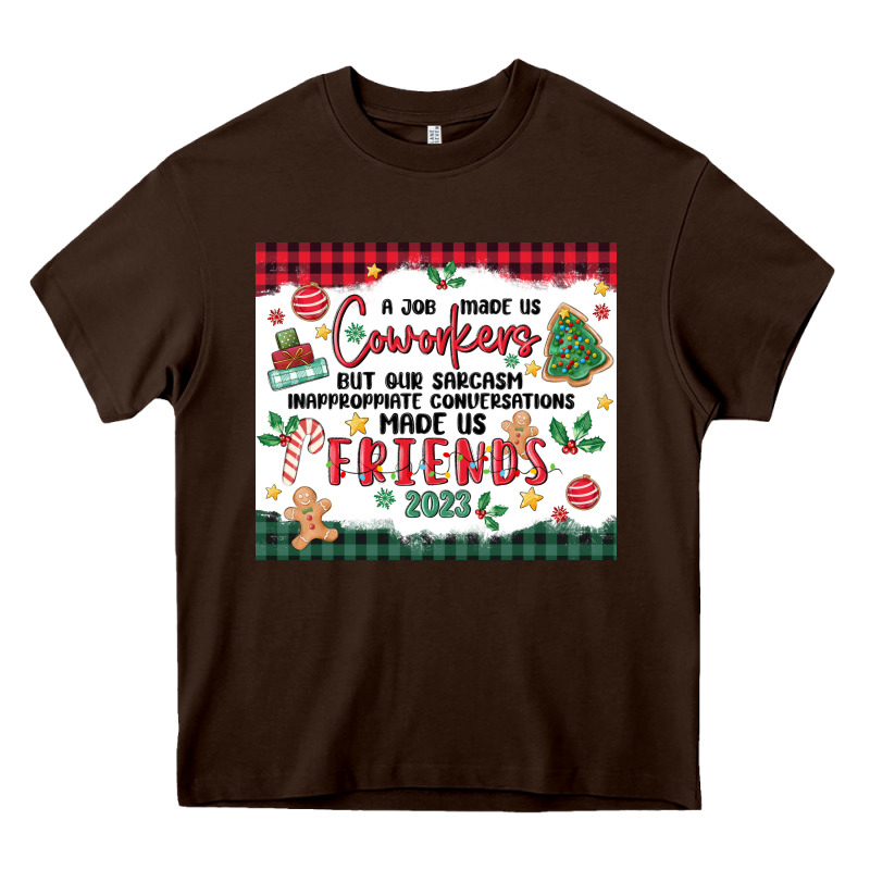 Christmas Coworkers Heavy Core Tee by MaliasSmallBusiness | Teevron