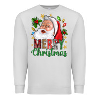 Dove Grey Merry Christmas With Santa Premium Sweatshirt - BundleAndBundleShop