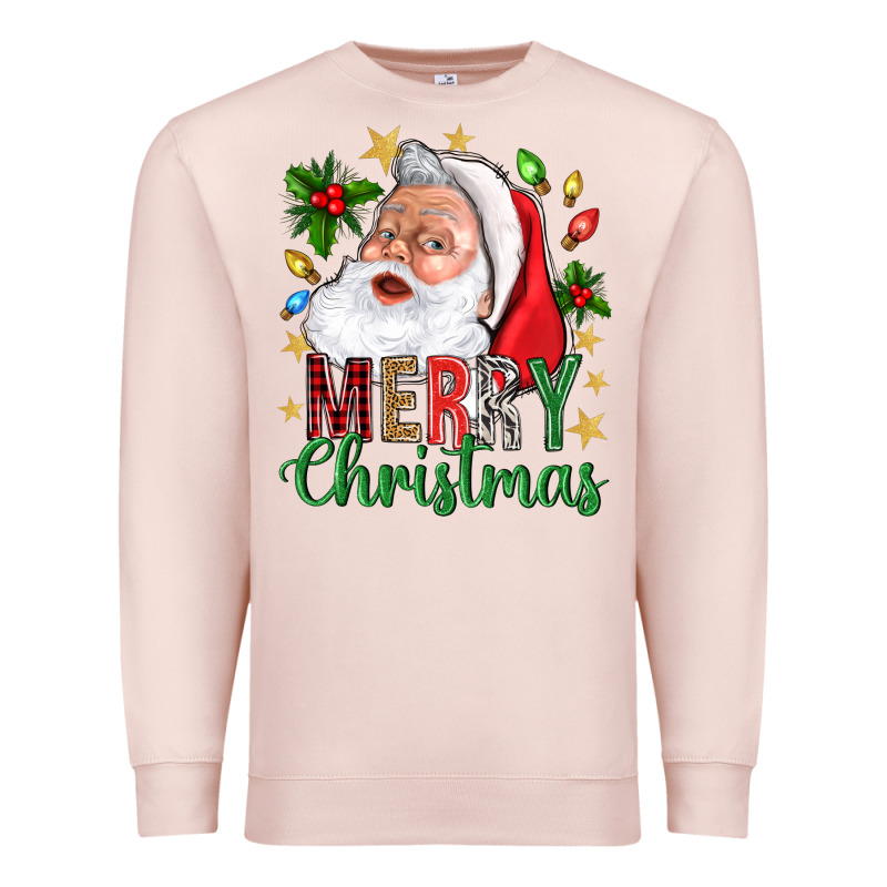 Merry Christmas With Santa Premium Sweatshirt by BundleAndBundleShop | Teevron