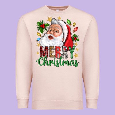 Merry Christmas With Santa Premium Sweatshirt Designed By Bundleandbundleshop