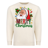Sandshell Merry Christmas With Santa Premium Sweatshirt - BundleAndBundleShop