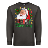 Smoke Merry Christmas With Santa Premium Sweatshirt - BundleAndBundleShop
