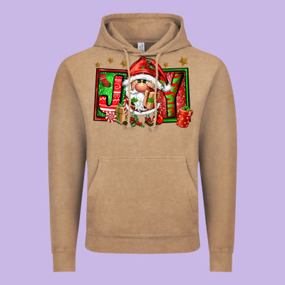 Joy Santa Gnomes Vintage Hoodie Designed By Fadigitalartstudio