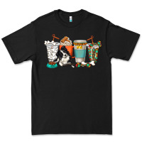 Black alaskan border collie dog coffee cups Premium Tee - texasbilliewilder