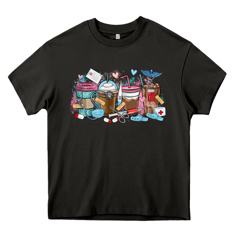 Nurse Elements Coffee Cups Heavy Core Tee by MaliasSmallBusiness | Teevron