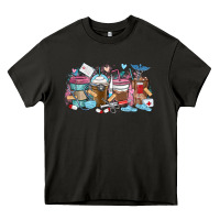 Asphalt nurse elements coffee cups Heavy Core Tee - MaliasSmallBusiness