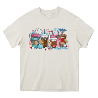 Cream nurse elements coffee cups Heavy Core Tee - MaliasSmallBusiness