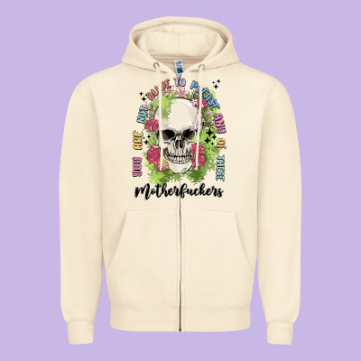 Not Alive To Please Zipper Hoodie Designed By Maliassmallbusiness