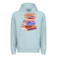 Blue Mist booktroverts Premium Hoodie - JahusDesignShop