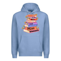 Colony Blue booktroverts Premium Hoodie - JahusDesignShop