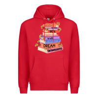 Red booktroverts Premium Hoodie - JahusDesignShop