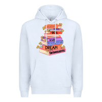 White booktroverts Premium Hoodie - JahusDesignShop