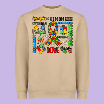 Autism Awareness Heavyweight Sweatshirt Designed By Jahusdesignshop