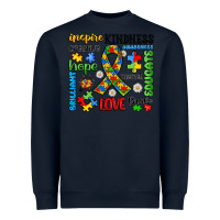 Navy autism awareness Heavyweight Sweatshirt - JahusDesignShop