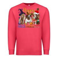 Cardinal Happy Hallothanksmas Goats Premium Sweatshirt - BundleAndBundleShop