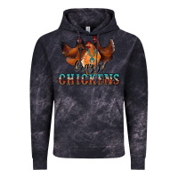 Cloud Black crazychickens Vintage Hoodie - CowhideDigitalArt