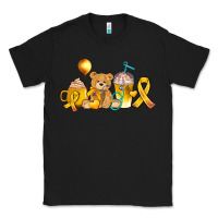Black childhood cancer ribbon and coffee cups Classic Tee - AdoDesignShop
