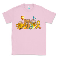 Bubblegum Pink childhood cancer ribbon and coffee cups Classic Tee - AdoDesignShop